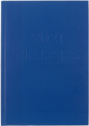 Ежедневник датированный на 2021 год On-Line, 145*210 мм, 176 л., «Синяя классика»