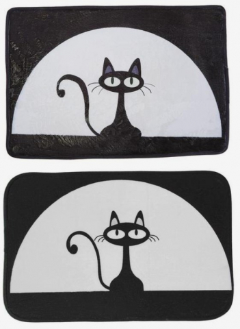 Коврик для дома «Доляна» (ПВХ, флис), 40*60 см, «Черная кошка», ассорти Коврик для дома «Доляна» (ПВХ, флис), 40*60 см, «Черная кошка», ассорти