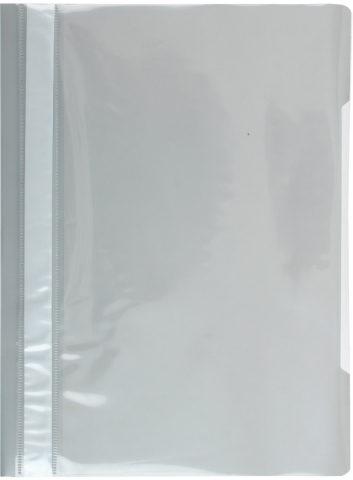 Папка-скоросшиватель пластиковая А4 «Бюрократ» толщина пластика 0,16 мм, серая