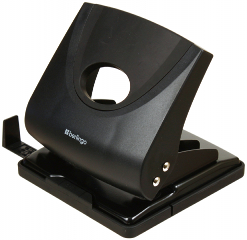 Дырокол Berlingo Office Soft 110×110 мм, 30 л., черный
