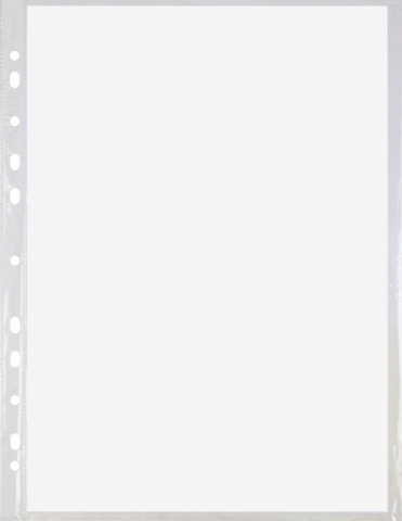 Файл А4 перфорированный «Элементари», 30 мкм, гладкий, глянцевый, 216*305 мм (до 70 л.) 