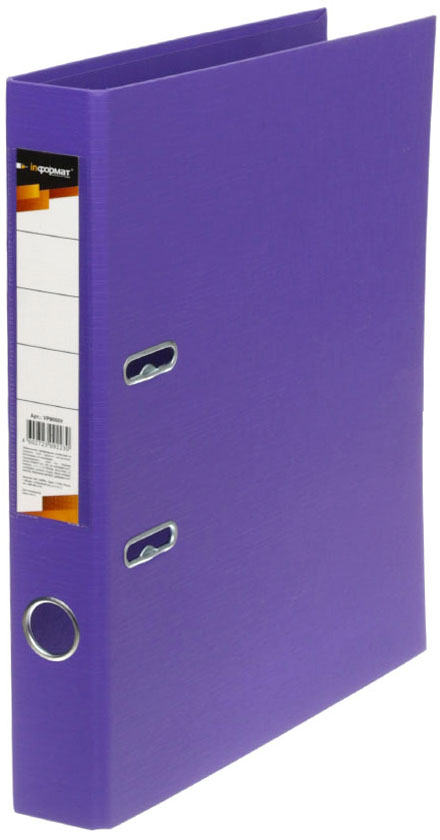 Папка-регистратор inФормат с односторонним ПВХ-покрытием , корешок 55 мм, фиолетовый