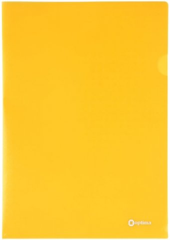Папка-уголок пластиковая «Вышиванка» А4+ , толщина пластика 0,18 мм, желтая