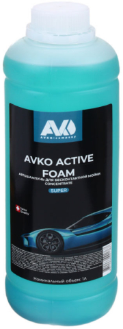 Автошампунь для бесконтактной мойки Avko Active Foam, 1000 мл Автошампунь для бесконтактной мойки Avko Active Foam, 1000 мл