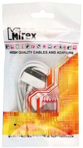 Кабель Mirex USB 2.0 AM - 30pin M, 1 м, белый