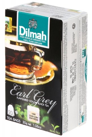 Чай Dilmah, 30 г, 20 пакетиков, чай черный с ароматом бергамота, Earl Grey 