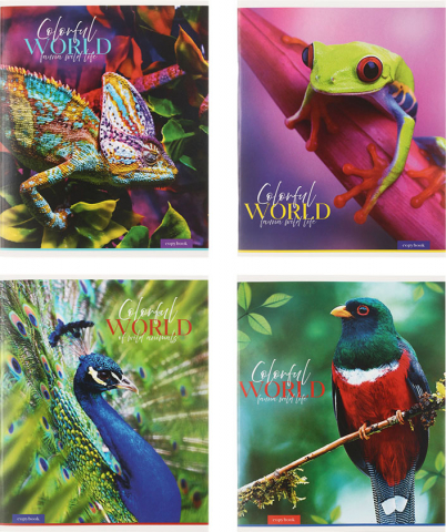 Тетрадь общая А5, 48 л. на скобе «Животные» Colorful World, 163*201 мм, клетка, ассорти (цена за 1 шт.) Тетрадь общая А5, 48 л. на скобе «Животные» Colorful World, 163*201 мм, клетка, ассорти (цена за 1 шт.)