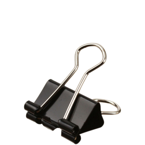 Зажим для бумаг Silwerhof 19 мм, до 80 л., черный Зажим для бумаг Silwerhof 19 мм, до 80 л., черный