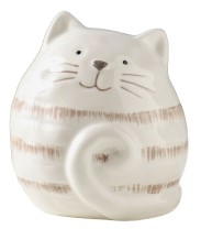 Фигурка керамическая Sima-Land, 8*7,5*8,5 см, «Полосатый котик-шарик»