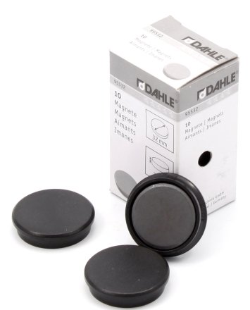 Магниты для досок Dahle, диаметр 32 мм, 10 шт., черные Магниты для досок Dahle, диаметр 32 мм, 10 шт., черные