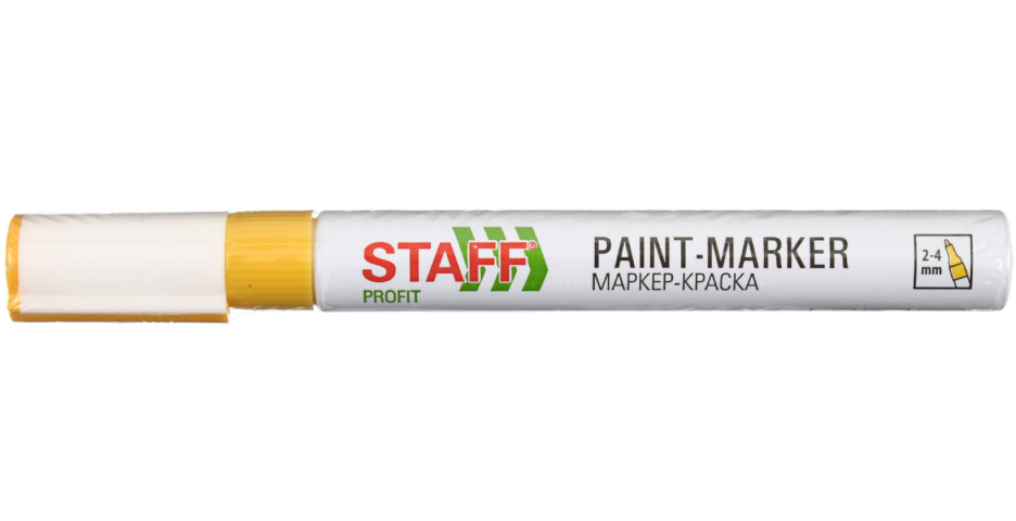 Маркер-краска лаковый Staff Profit желтый