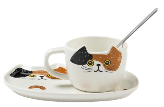 Чайная пара Sima-Land объем кружки 200 мл, «Котик» (с ложкой) Чайная пара Sima-Land объем кружки 200 мл, «Котик» (с ложкой)
