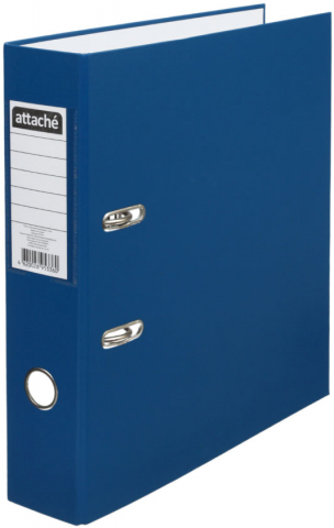 Папка-регистратор Attache Economy с односторонним ПВХ-покрытием, корешок 75 мм, синий