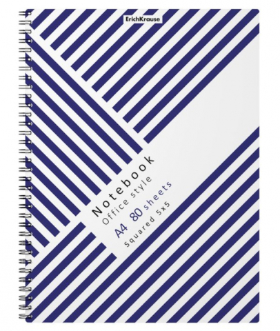 Тетрадь общая А4, 80 л. на гребне ErichKrause Blue Conceptl, 210*300 мм, клетка