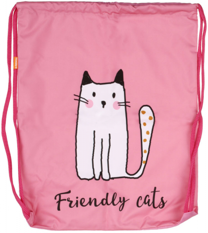 Мешок для обуви №1School, 360*470 мм, Friendly Cats Мешок для обуви №1School, 360*470 мм, Friendly Cats