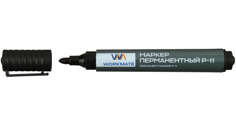 Маркер перманентный Workmate P-11 черный