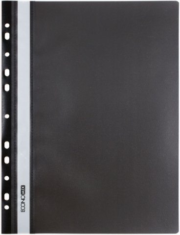Папка-скоросшиватель пластиковая А4 Economix, толщина пластика 0,16 мм, черная