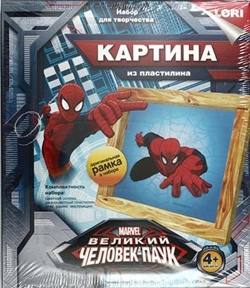 Набор для творчества «Картина из пластилина», «Человек-паук» 4+ Набор для творчества «Картина из пластилина», «Человек-паук» 4+