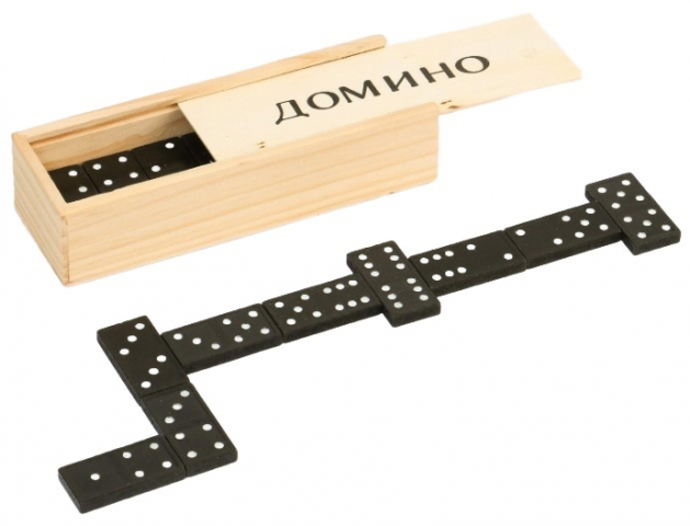 Домино «Классическое» 28 костяшек (4×2 см)