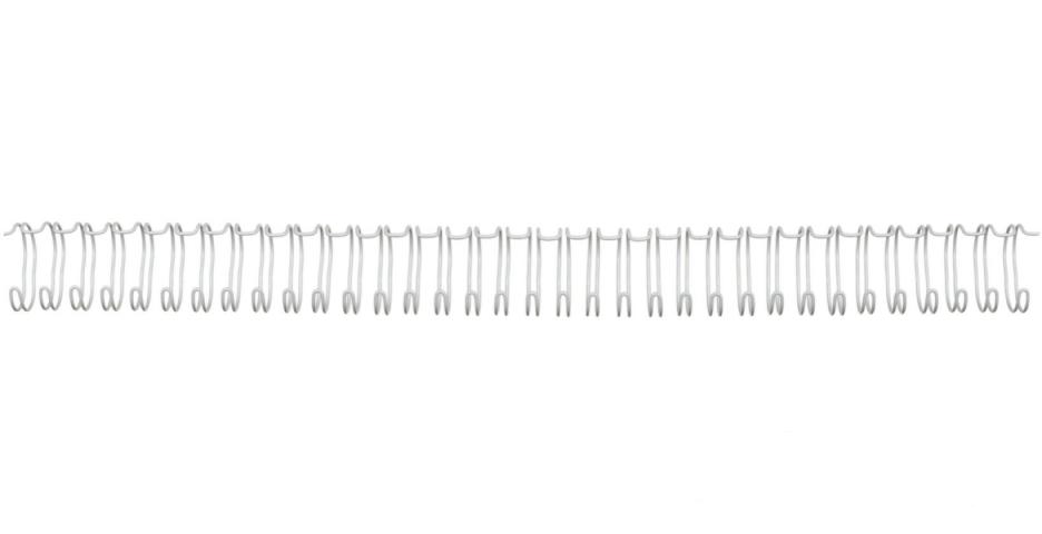 Пружина металлическая ProMega Office диаметр 14,3 мм, на 34 отверстия, 100 шт., белая
