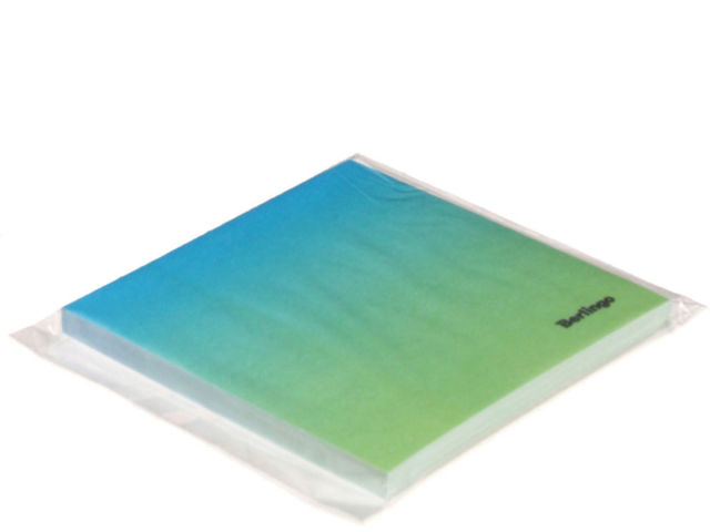 Бумага для заметок с липким краем Berlingo Ultra Sticky. Radiance 75×75 мм, 1 блок×50 л., голубой/зеленый градиент