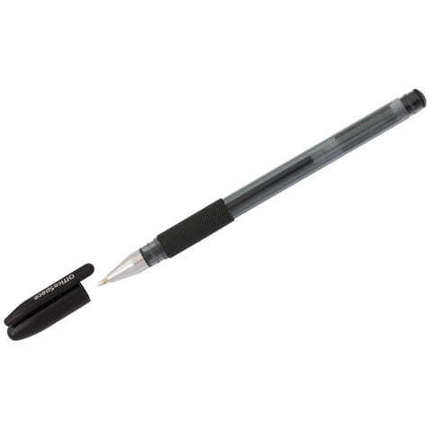 Ручка гелевая OfficeSpace TC-Grip корпус тонированный черный, стержень черный