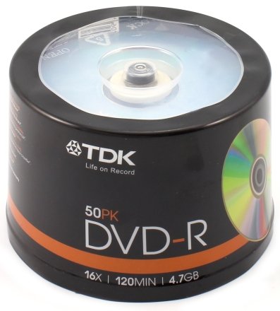 Компакт-диск DVD-R TDK, 16x, 50 шт. туба (цена за 50 шт.) Компакт-диск DVD-R TDK, 16x, 50 шт. туба (цена за 50 шт.)