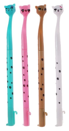 Ручка-прикол гелевая Calligrata «Котик», корпус ассорти, стержень черный Ручка-прикол гелевая Calligrata «Котик», корпус ассорти, стержень черный