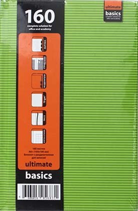 Блокнот с разделителями для записей Ultimate Basics, 105*160 мм, 160 л., клетка, ассорти (цена за 1 шт.)
