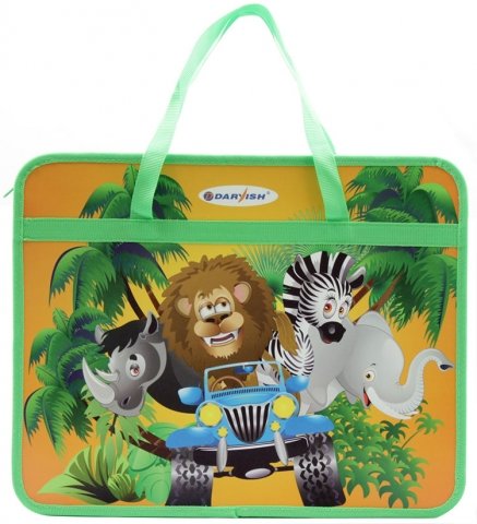 Папка с ручками детская Darvish, 330*265 мм, «Джунгли»