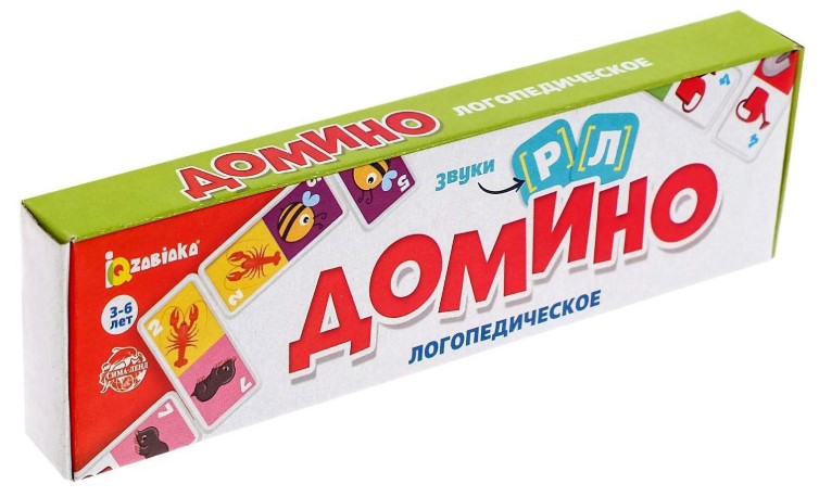 Игра настольная «Домино Логопедическое» 28 элементов, «Звуки Р, Л» Игра настольная «Домино Логопедическое» 28 элементов, «Звуки Р, Л»