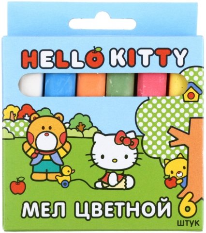 Мел цветной Hello Kitty, 6 шт. 