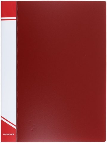 Папка пластиковая на 80 файлов inФормат, толщина пластика 0,8 мм, красная