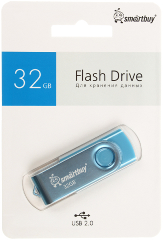 Флеш-накопитель SmartBuy Twist (2.0) 32 Gb, корпус синий Флеш-накопитель SmartBuy Twist (2.0) 32 Gb, корпус синий