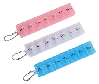 Контейнер-таблетница Sima-Land 7 отделений, 15×3,3×2 см, «На неделю», ассорти Контейнер-таблетница Sima-Land 7 отделений, 15×3,3×2 см, «На неделю», ассорти