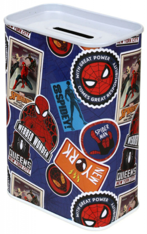 Копилка жестяная Sima-Land 4,8×7,8×10,8 см, «Человек-паук»