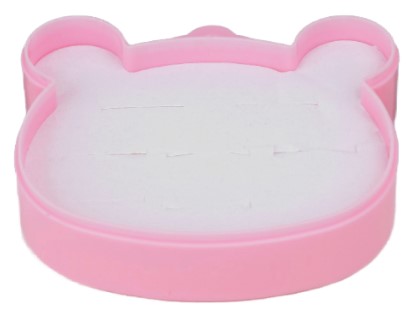 Органайзер-подставка для украшений с крышкой «QF. Мишка», 8 мест, 10,5*10*3 см, розовый Органайзер-подставка для украшений с крышкой «QF. Мишка», 8 мест, 10,5*10*3 см, розовый