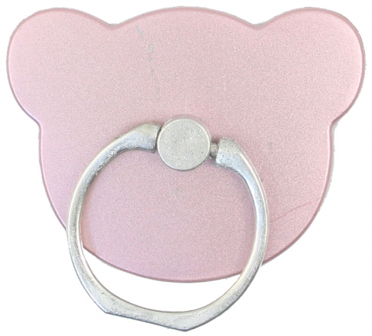 Держатель-подставка с кольцом для телефона LuazON форма «Мишки», розовый