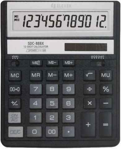 Калькулятор 12-разрядный Eleven SDC-888X, черный