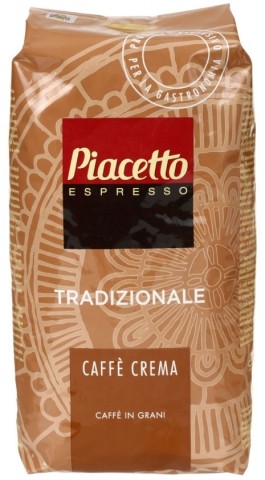 Кофе натуральный в зернах Piacetto Tradizionale Caffe Crema, 1000 г, сильнообжаренный 