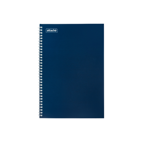 Тетрадь общая А4, 80 л. на гребне Attache 200×290 мм, клетка, синяя