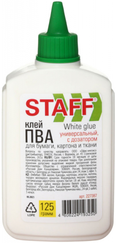 Клей ПВА Staff Everyday, 125 г (125 мл)