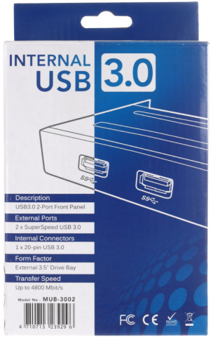 Концентратор (панель) USB MUB-3002, 3 порта