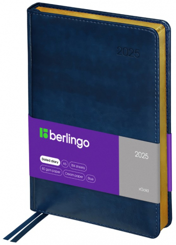 Ежедневник датированный на 2025 год Berlingo xGold (А5), 145*215 мм, 184 л., синий Ежедневник датированный на 2025 год Berlingo xGold (А5), 145*215 мм, 184 л., синий
