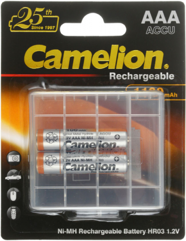 Аккумулятор Camelion Rechargeable Accu, AAA, 1.2V, 1100 mAh Аккумулятор Camelion Rechargeable Accu, AAA, 1.2V, 1100 mAh