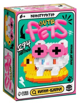 Игра-конструктор Unicon, Cute Pets «Котик на круге», 294 детали Игра-конструктор Unicon, Cute Pets «Котик на круге», 294 детали