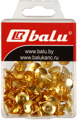 Кнопки Balu диаметр 10 мм, 50 шт., золотистые