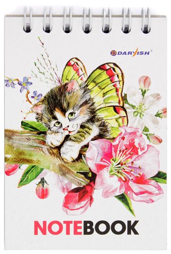 Блокнот на гребне Darvish, 70*100 мм, 60 л., клетка, «Котята», ассорти