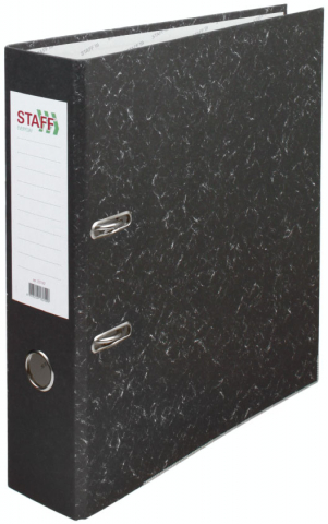 Папка-регистратор Staff Everyday «Под мрамор», корешок 70 мм, черный Папка-регистратор Staff Everyday «Под мрамор», корешок 70 мм, черный