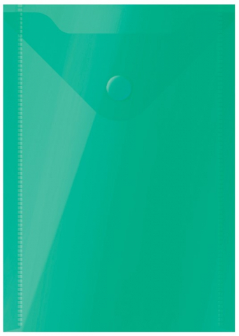 Папка-конверт пластиковая на кнопке «Стамм» А6, толщина пластика 0,15 мм, прозрачная зеленая Папка-конверт пластиковая на кнопке «Стамм» А6, толщина пластика 0,15 мм, прозрачная зеленая